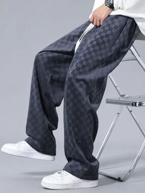NWT Hoooyi Checkerboard Straight leg pant BLACK XL